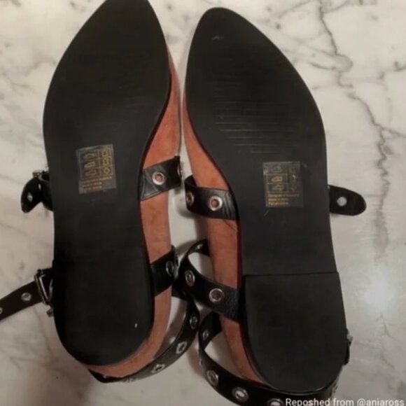 Sol Sana Miro Buckle Brown Suede Flats - Picture 5 of 10